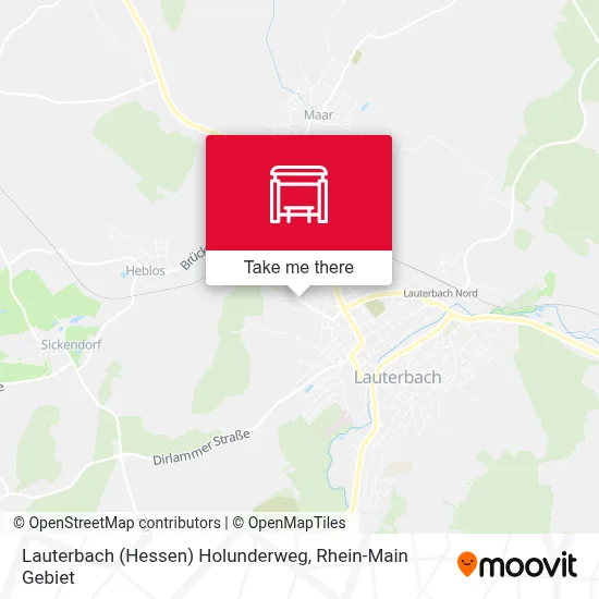 Lauterbach (Hessen) Holunderweg map