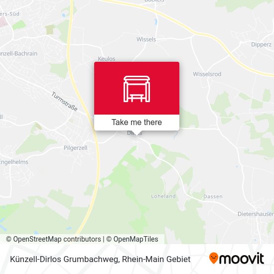 Künzell-Dirlos Grumbachweg map
