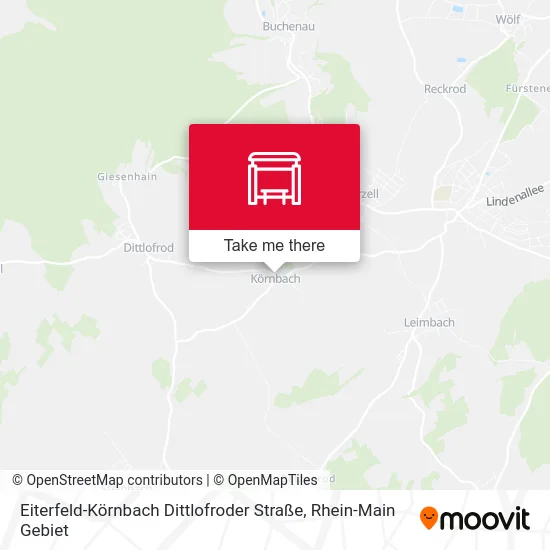 Карта Eiterfeld-Körnbach Dittlofroder Straße