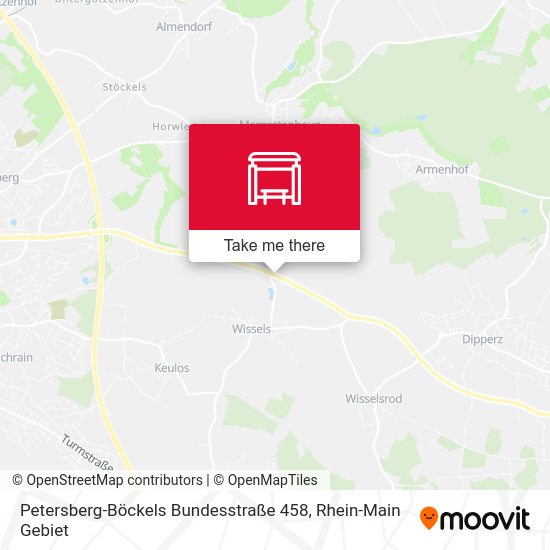 Petersberg-Böckels Bundesstraße 458 map