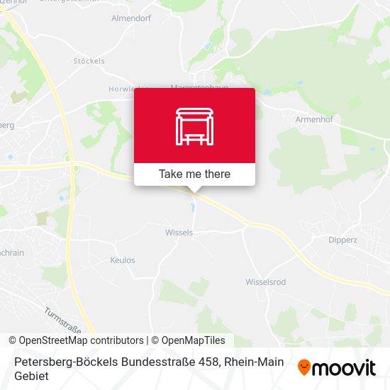 Petersberg-Böckels Bundesstraße 458 map