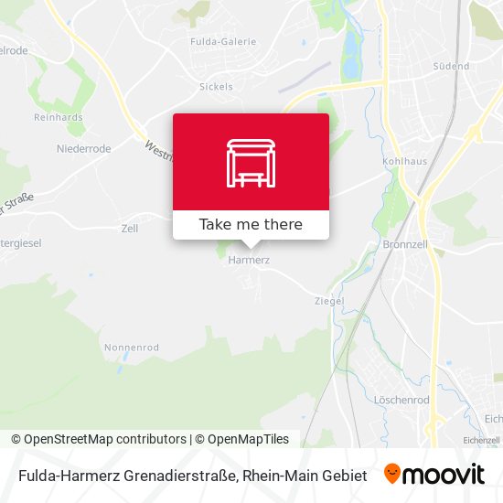 Fulda-Harmerz Grenadierstraße map