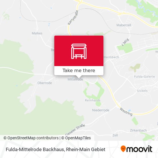 Fulda-Mittelrode Backhaus map