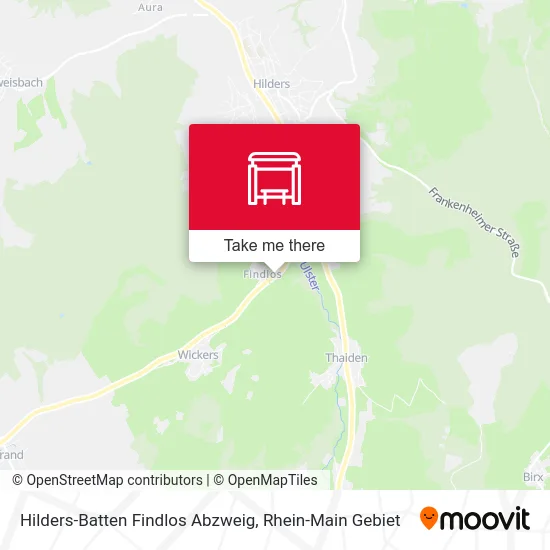 Карта Hilders-Batten Findlos Abzweig