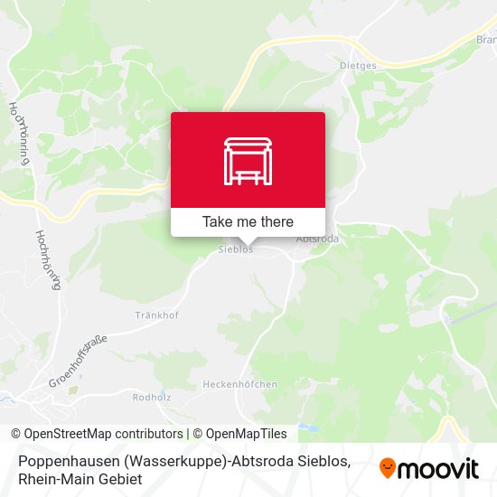 Poppenhausen (Wasserkuppe)-Abtsroda Sieblos map