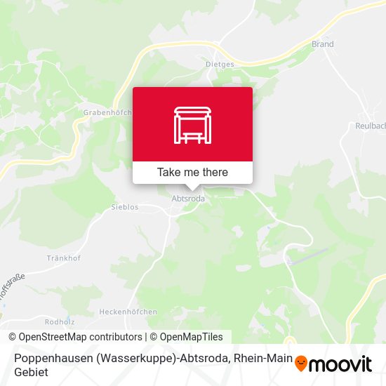 Poppenhausen (Wasserkuppe)-Abtsroda map