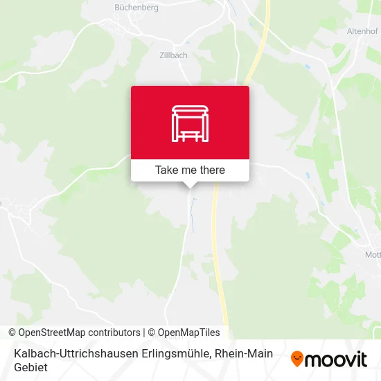 Карта Kalbach-Uttrichshausen Erlingsmühle