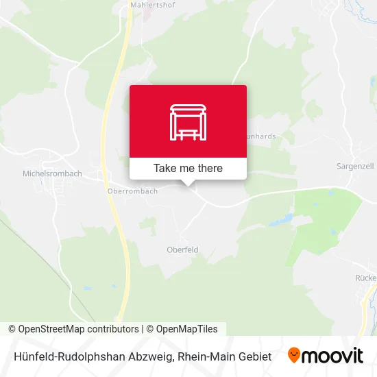 Карта Hünfeld-Rudolphshan Abzweig