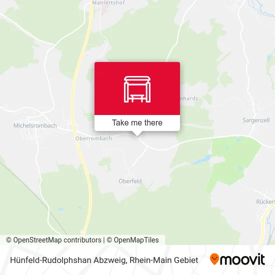 Карта Hünfeld-Rudolphshan Abzweig