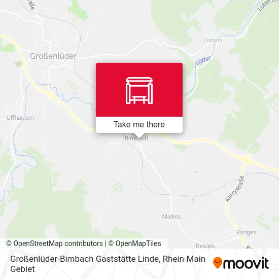 Карта Großenlüder-Bimbach Gaststätte Linde