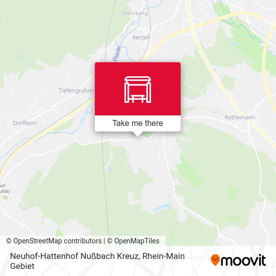 Neuhof-Hattenhof Nußbach Kreuz map