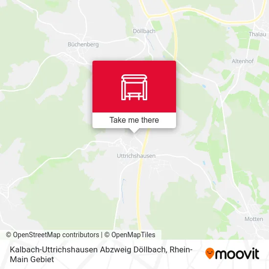 Карта Kalbach-Uttrichshausen Abzweig Döllbach