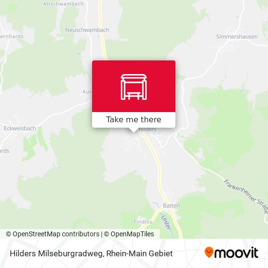 Карта Hilders Milseburgradweg