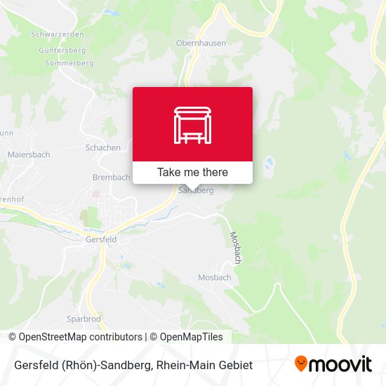 Карта Gersfeld (Rhön)-Sandberg