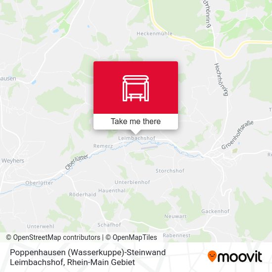 Poppenhausen (Wasserkuppe)-Steinwand Leimbachshof map