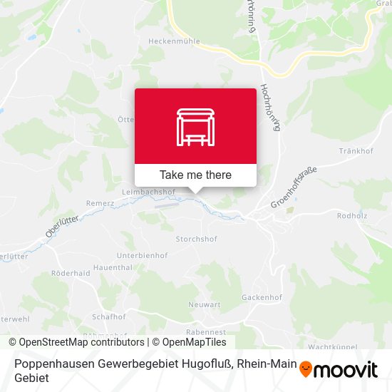 Poppenhausen Gewerbegebiet Hugofluß map