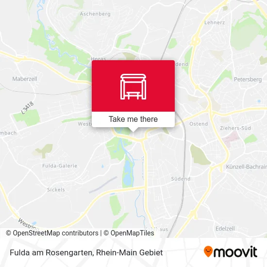 Карта Fulda am Rosengarten