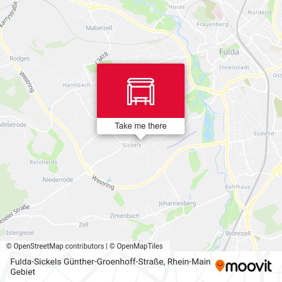 Fulda-Sickels Günther-Groenhoff-Straße map