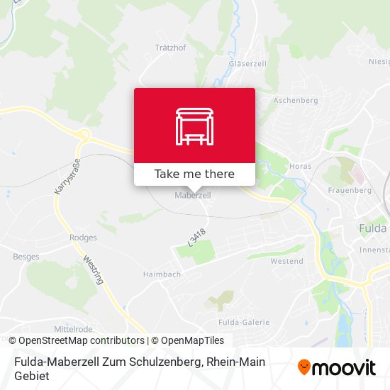 Карта Fulda-Maberzell Zum Schulzenberg
