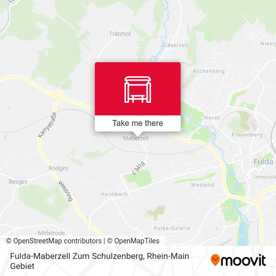 Карта Fulda-Maberzell Zum Schulzenberg