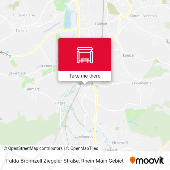 Карта Fulda-Bronnzell Ziegeler Straße