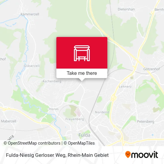 Карта Fulda-Niesig Gerloser Weg