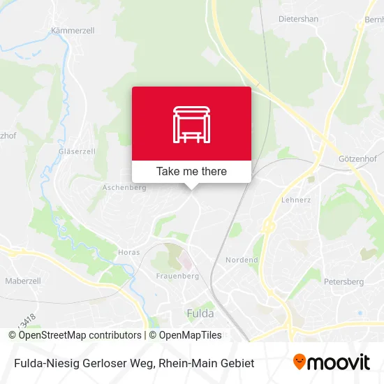Карта Fulda-Niesig Gerloser Weg