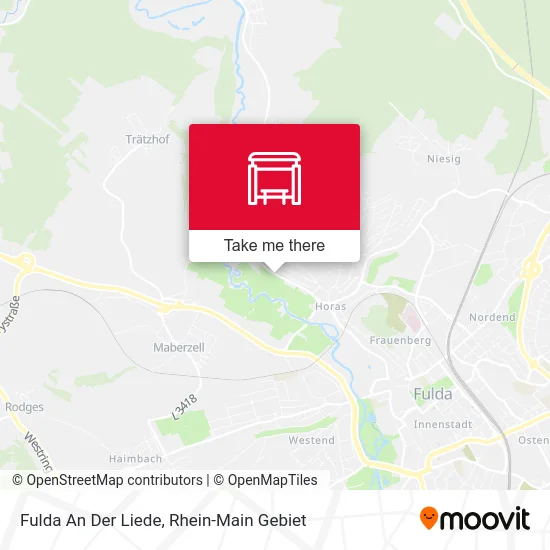 Карта Fulda An Der Liede
