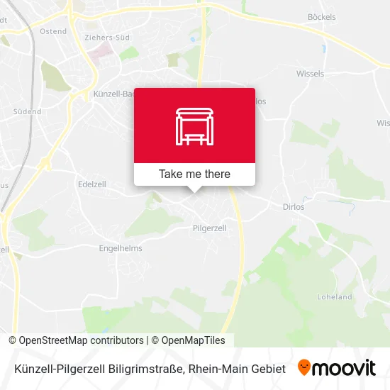 Карта Künzell-Pilgerzell Biligrimstraße