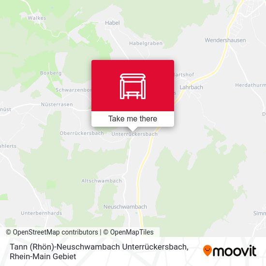 Tann (Rhön)-Neuschwambach Unterrückersbach map