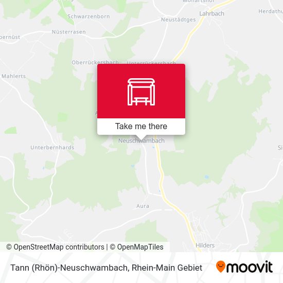 Карта Tann (Rhön)-Neuschwambach