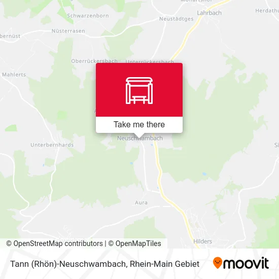 Карта Tann (Rhön)-Neuschwambach