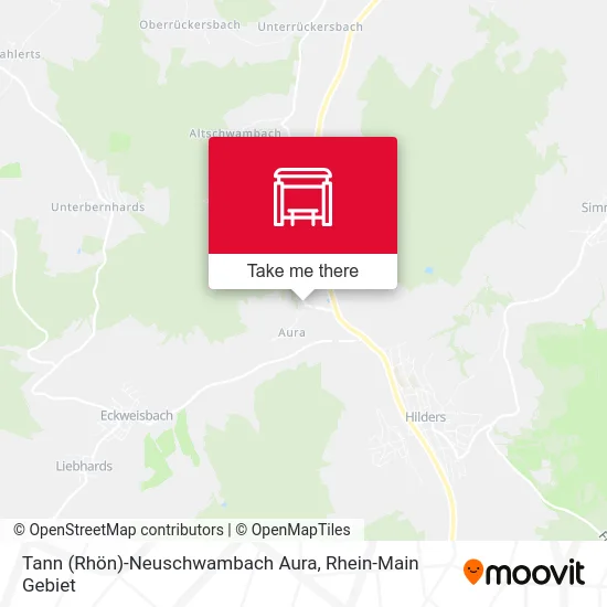 Карта Tann (Rhön)-Neuschwambach Aura
