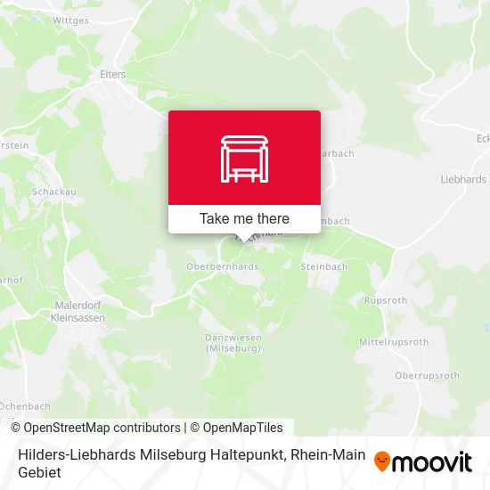 Карта Hilders-Liebhards Milseburg Haltepunkt