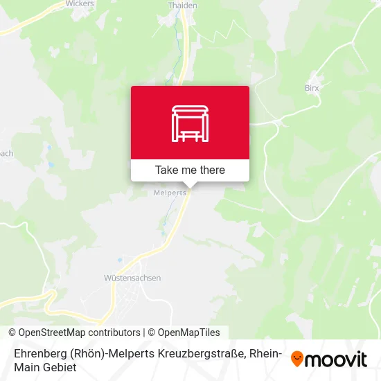 Карта Ehrenberg (Rhön)-Melperts Kreuzbergstraße