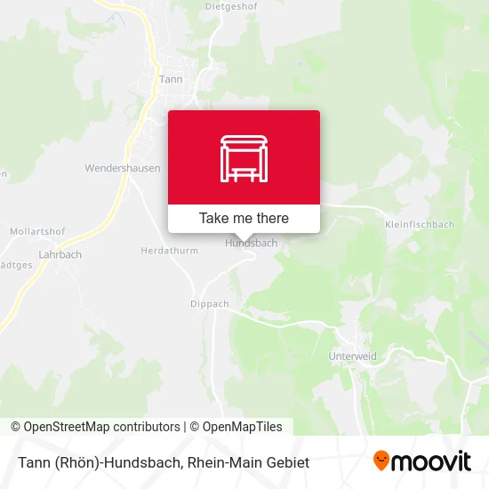 Карта Tann (Rhön)-Hundsbach
