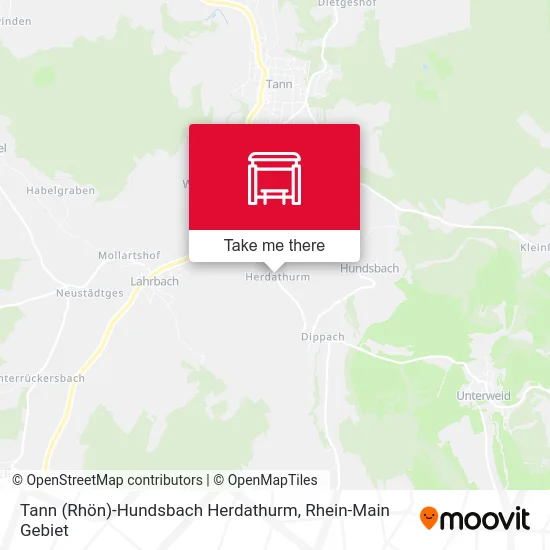 Карта Tann (Rhön)-Hundsbach Herdathurm