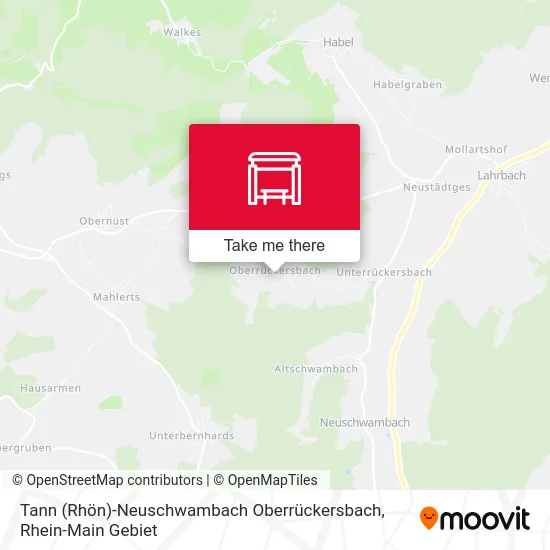 Карта Tann (Rhön)-Neuschwambach Oberrückersbach