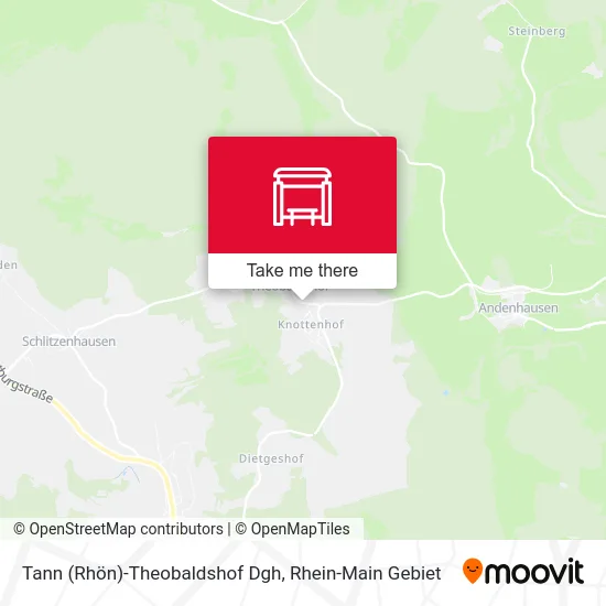 Карта Tann (Rhön)-Theobaldshof Dgh