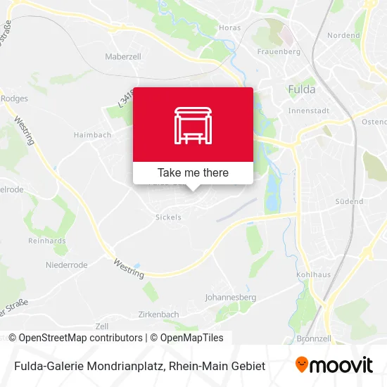 Карта Fulda-Galerie Mondrianplatz
