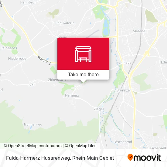 Карта Fulda-Harmerz Husarenweg