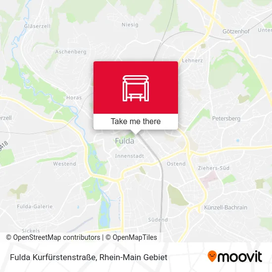 Карта Fulda Kurfürstenstraße