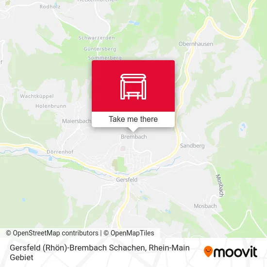Карта Gersfeld (Rhön)-Brembach Schachen