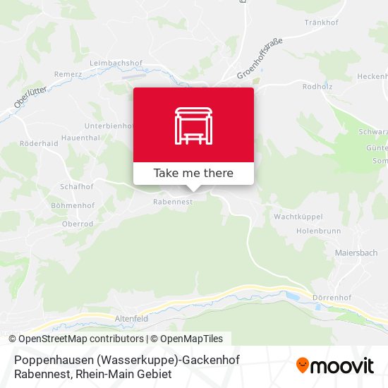 Poppenhausen (Wasserkuppe)-Gackenhof Rabennest map