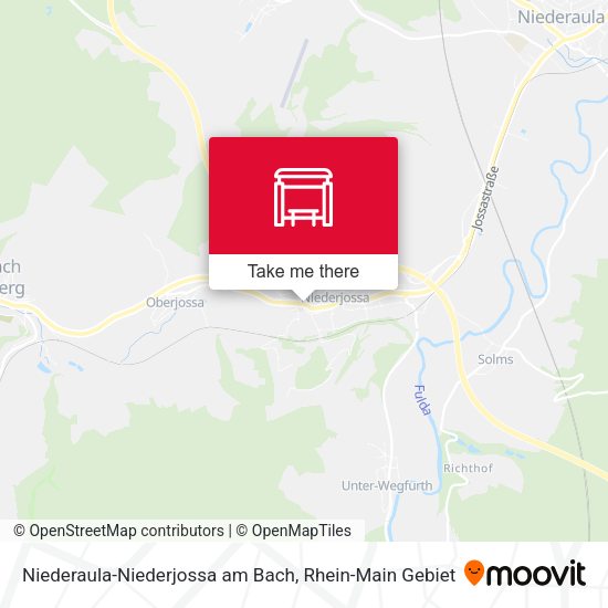 Niederaula-Niederjossa am Bach map