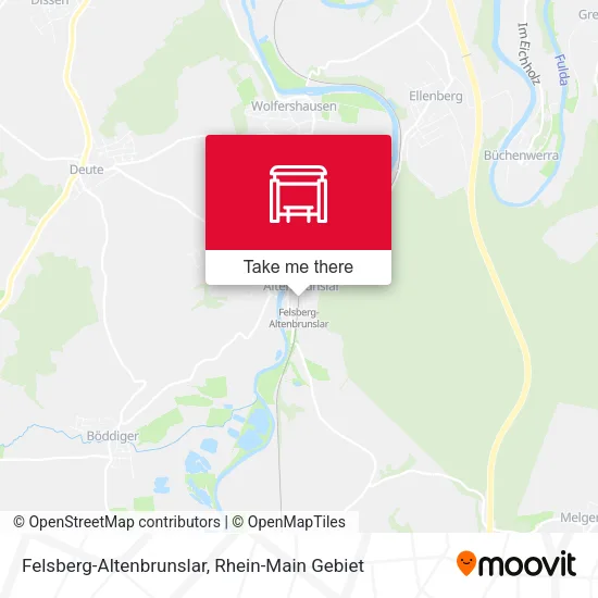 Карта Felsberg-Altenbrunslar
