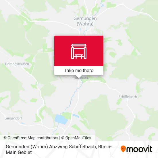 Карта Gemünden (Wohra) Abzweig Schiffelbach