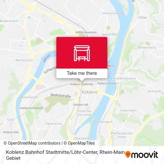 Карта Koblenz Bahnhof Stadtmitte / Löhr-Center