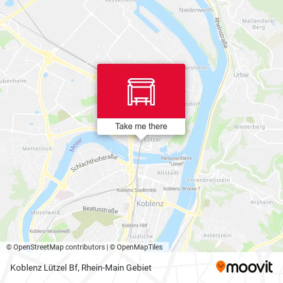 Карта Koblenz Lützel Bf