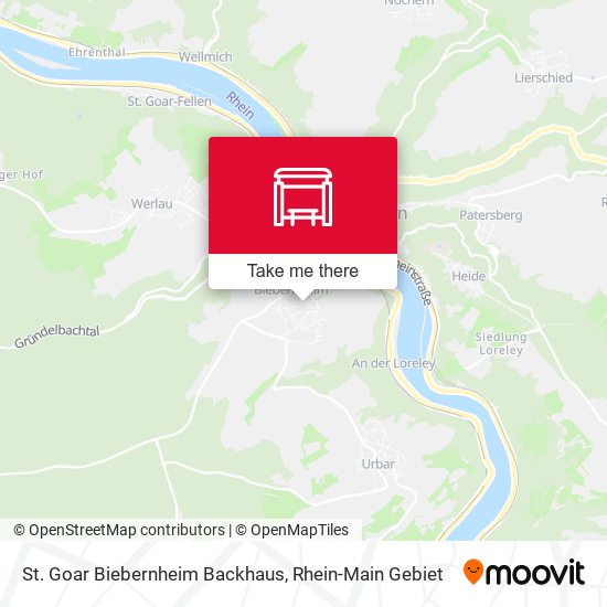 St. Goar Biebernheim Backhaus map